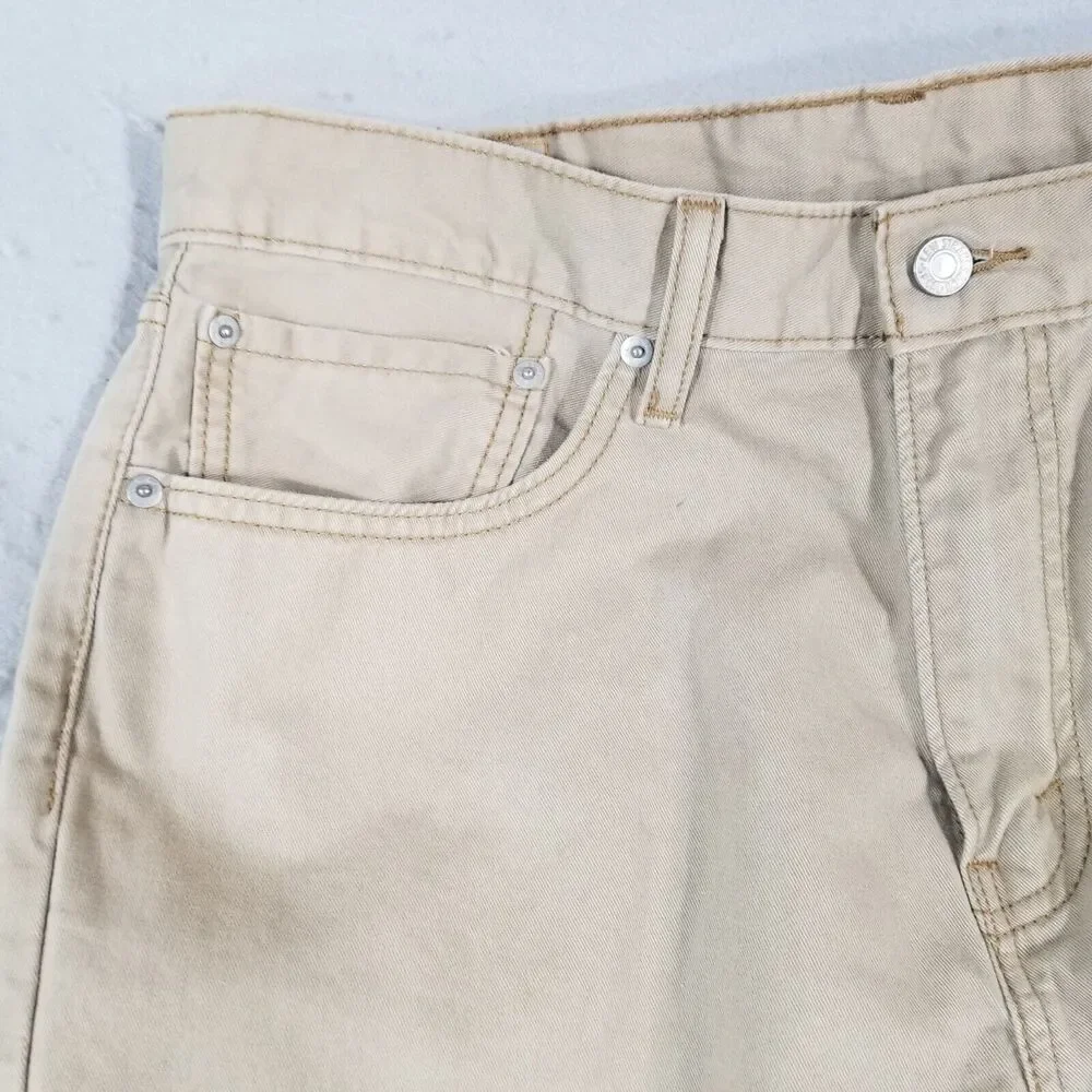 Levis 508 Mens Jeans 34x32 Tapered Straight Brown‎ Denim Retro Pants